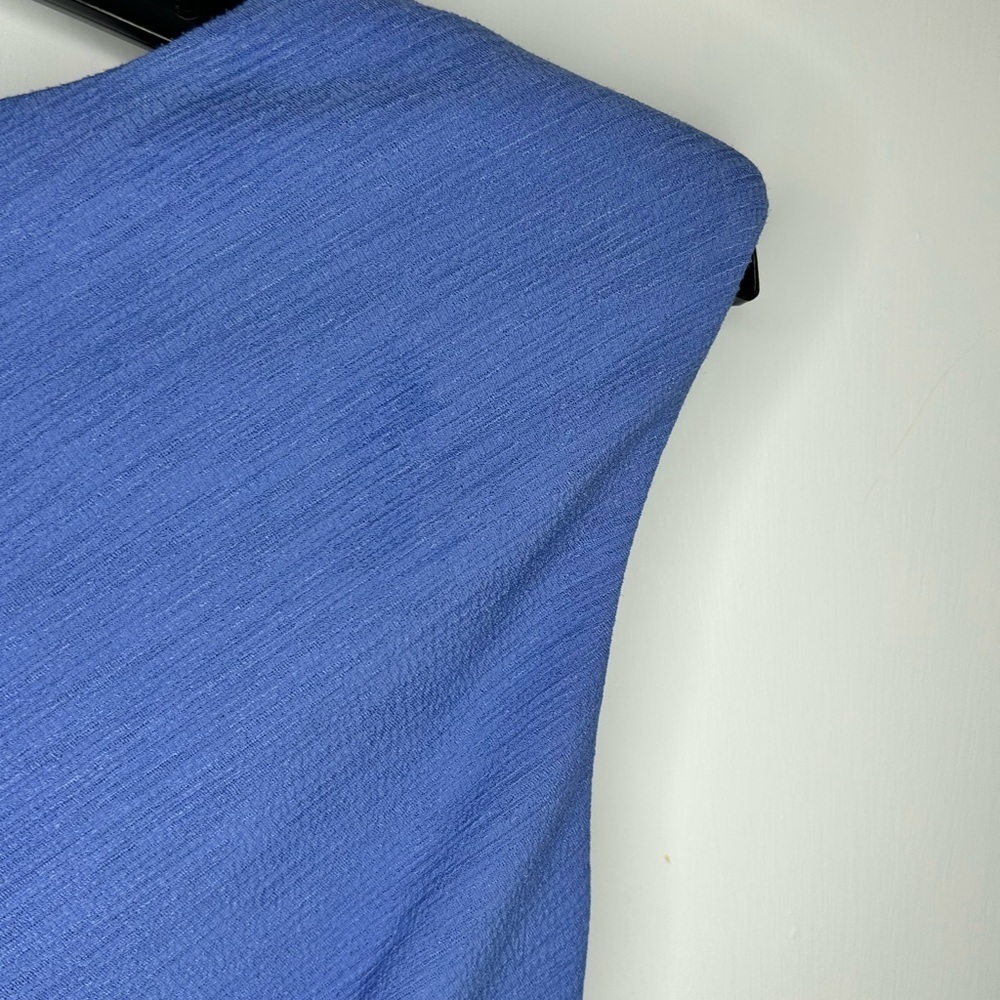 Adrianna Papell Blue Tie-Front Wrap Dress – Size 10 - Picture 12 of 16